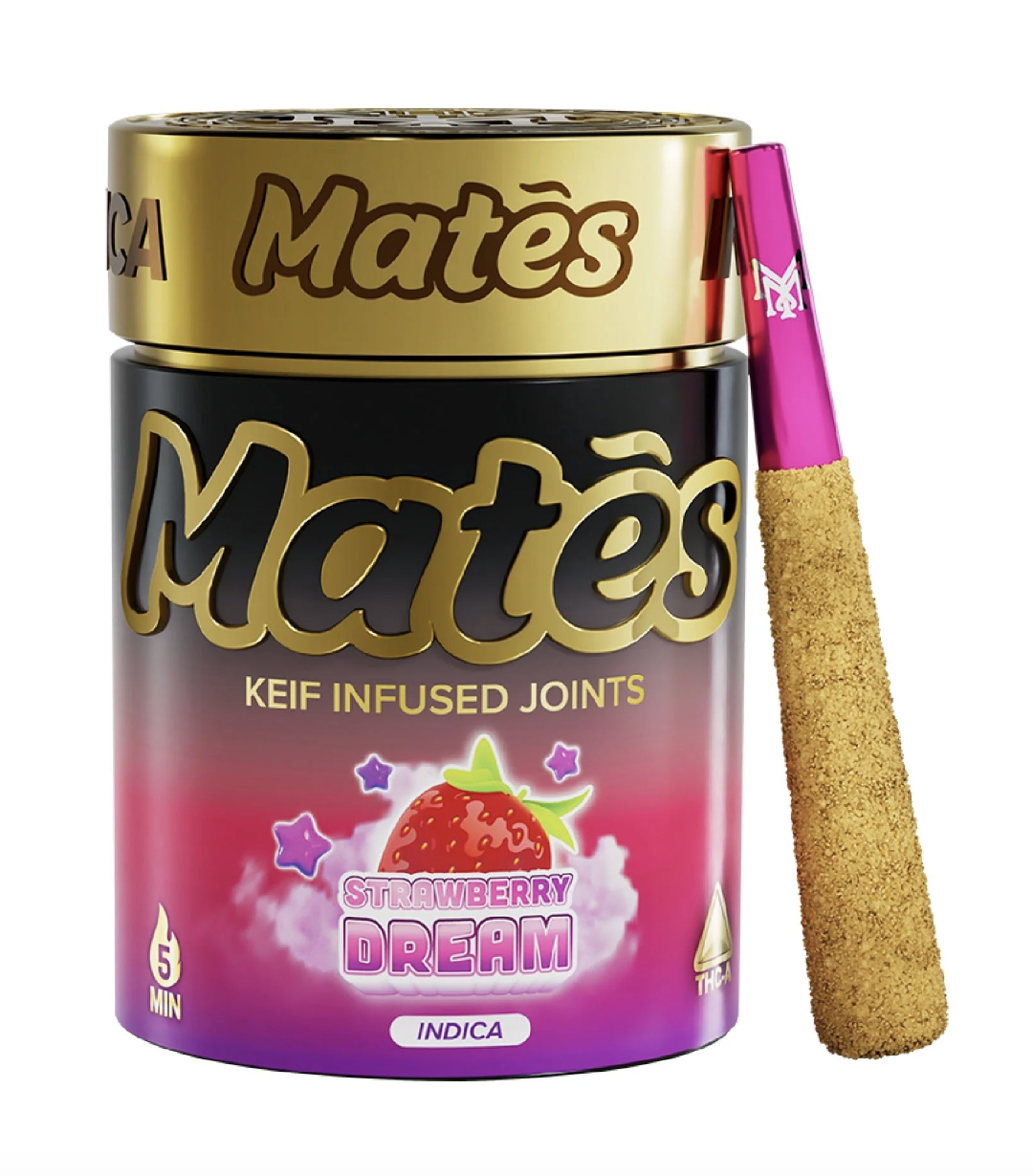 Muha Meds Mates THC-A Pre-Rolls | 3g 5ct | Strawberry Dream (Indica)